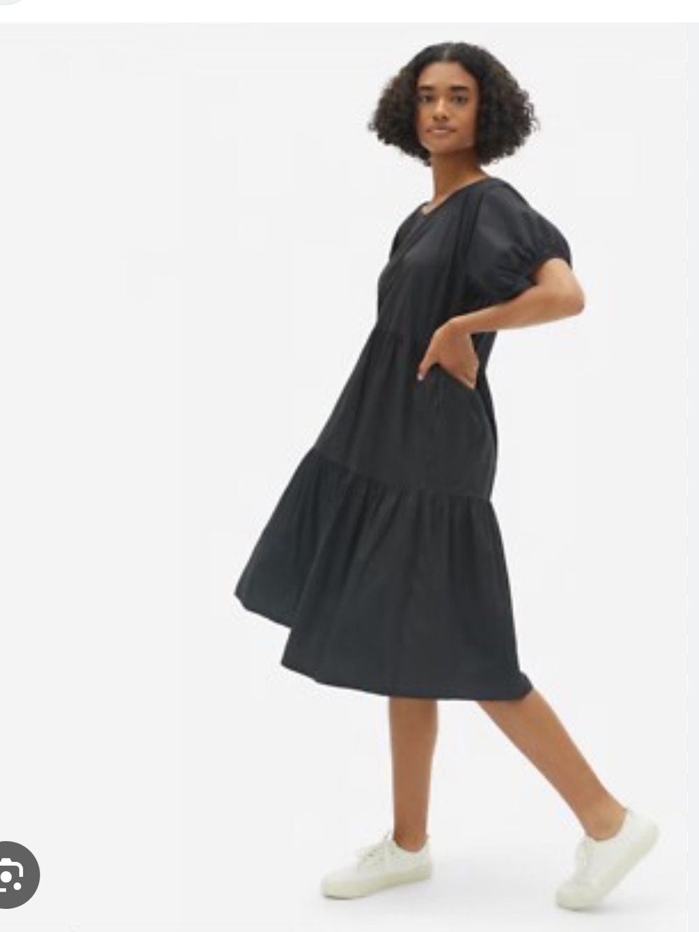 Everlane 100% Cotton Tiered Midi Dress